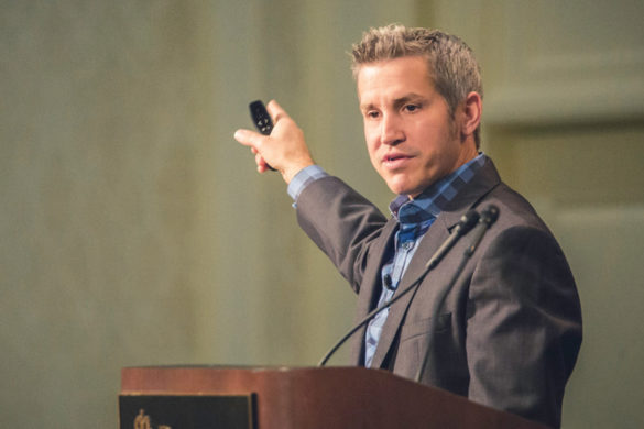 Jon Acuff speaking at ELS event in September 2017