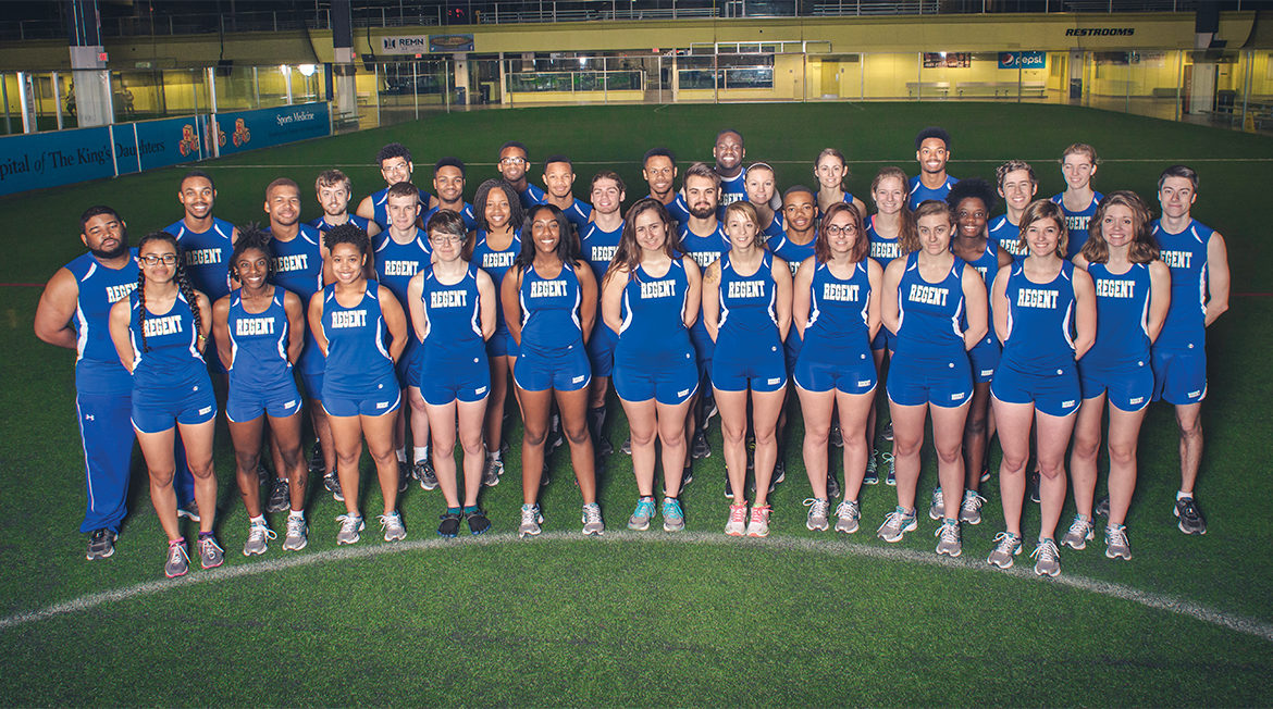 Regent University’s intercollegiate sports program in uniform