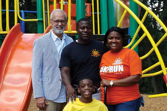 Cedric and Widza Bryant with son and donor John Sullivan