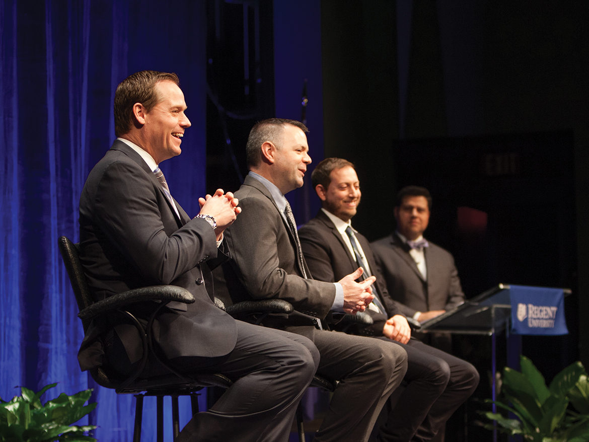 Cybersecurity Summit Panel on stage