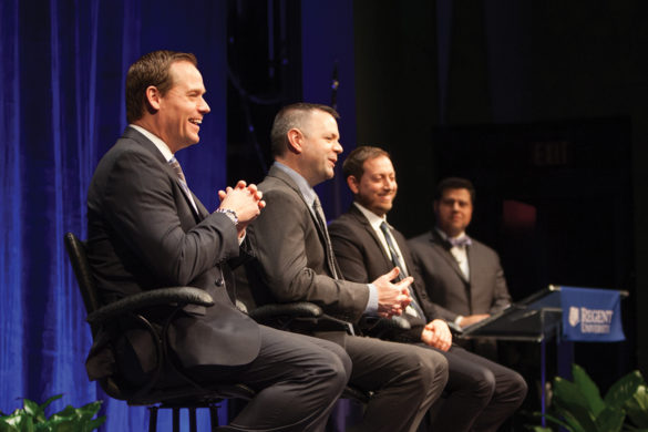 Cybersecurity Summit Panel on stage