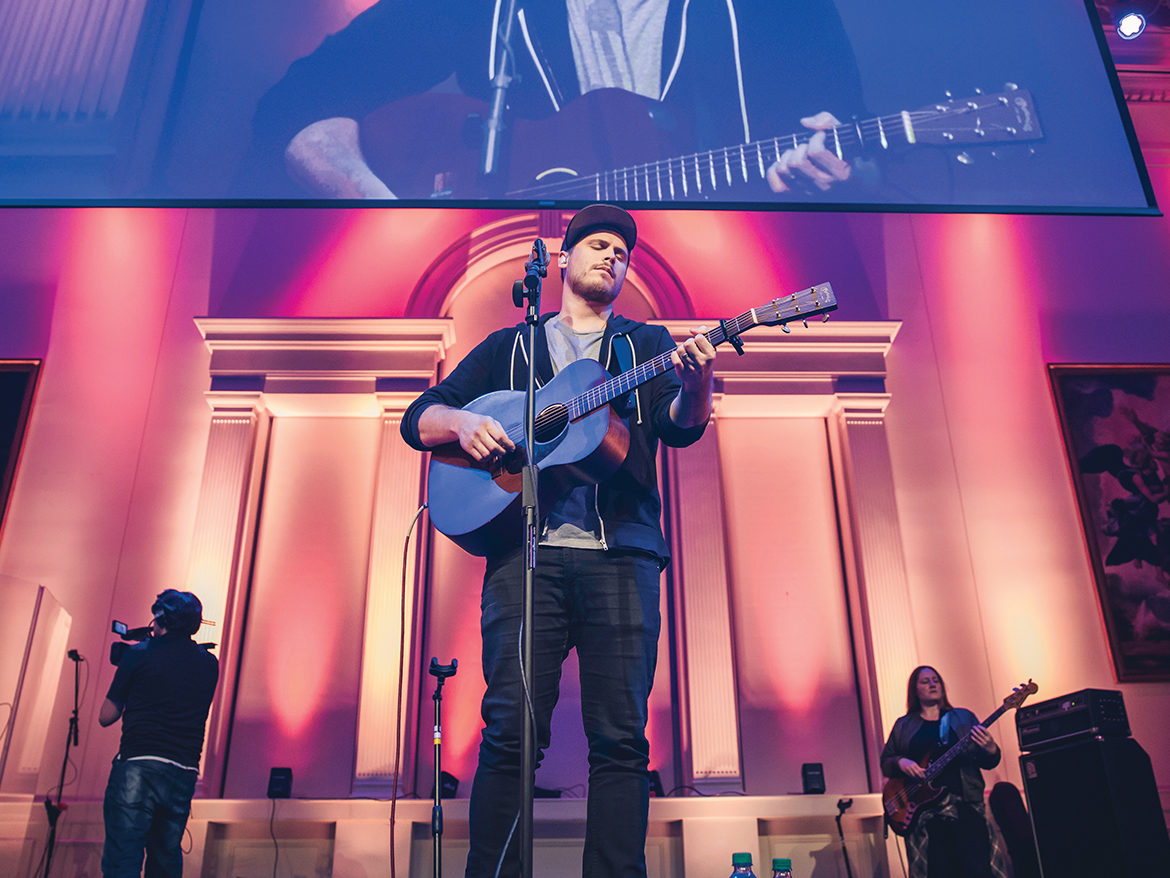 Corey Asbury at Regent night of Worship