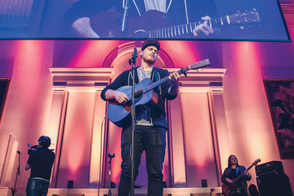 Corey Asbury at Regent night of Worship