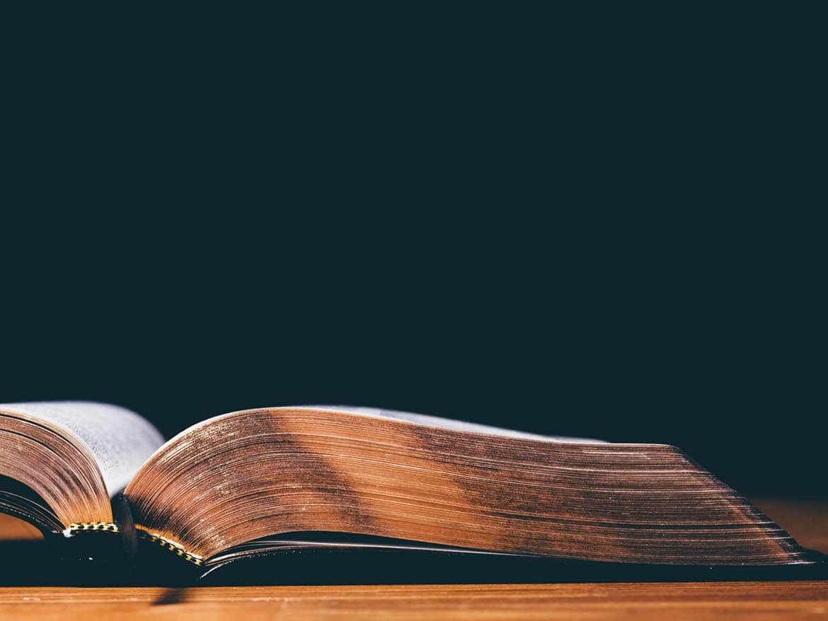 An open book.