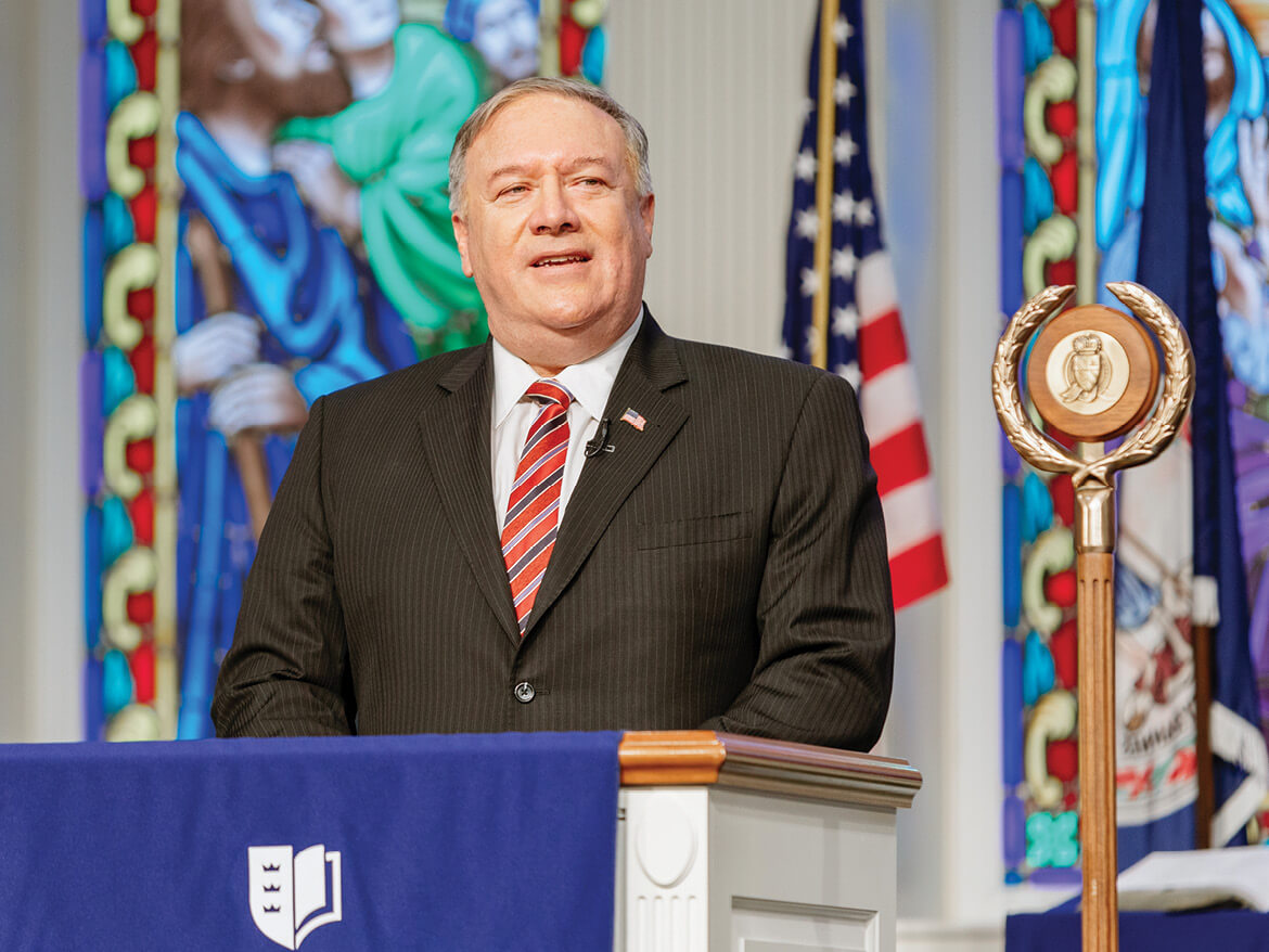 Mike Pompeo, Regent University's 2021 commencement speaker.