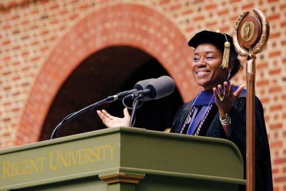 Virginia’s Lt. Gov. Winsome Earle-Sears at Regent University Virginia Beach.