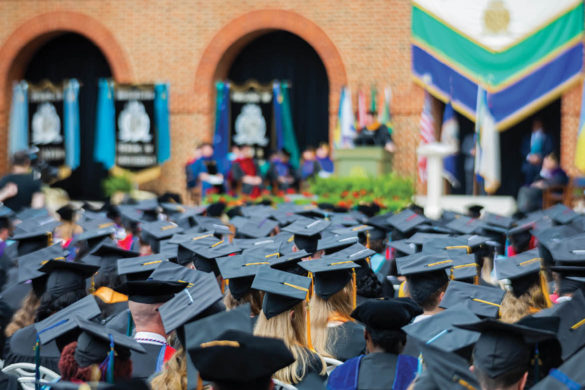Graduates at the commencement ceremony of Regent University Virginia Beach.