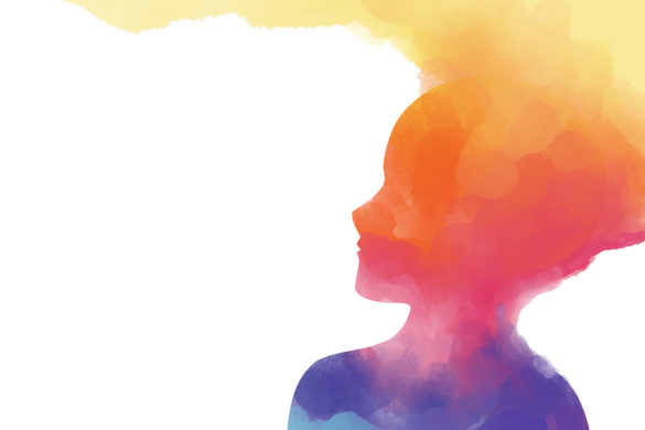 A colorful silhouette.