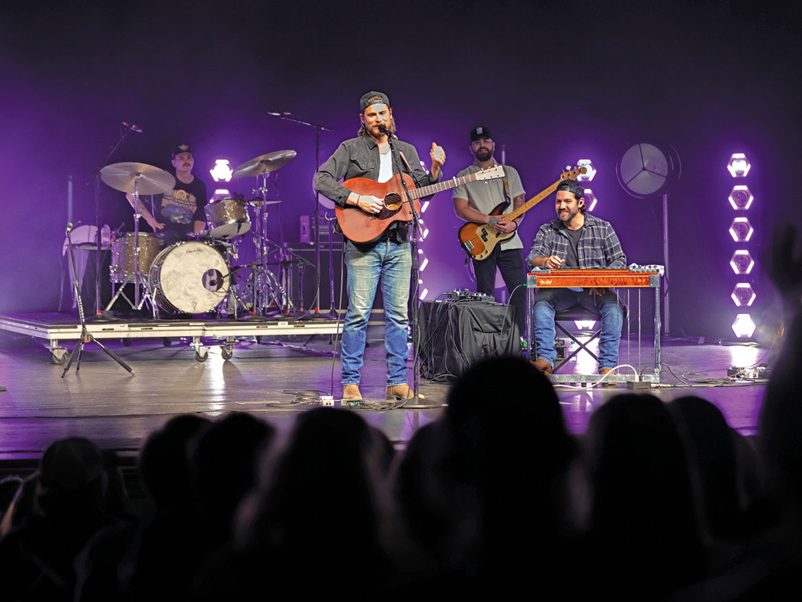 Cory Asbury performing at a sold-out Night of Worship March 24, 2023