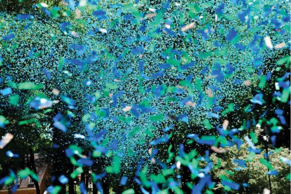 Confetti at Regent University Commencement 2023.