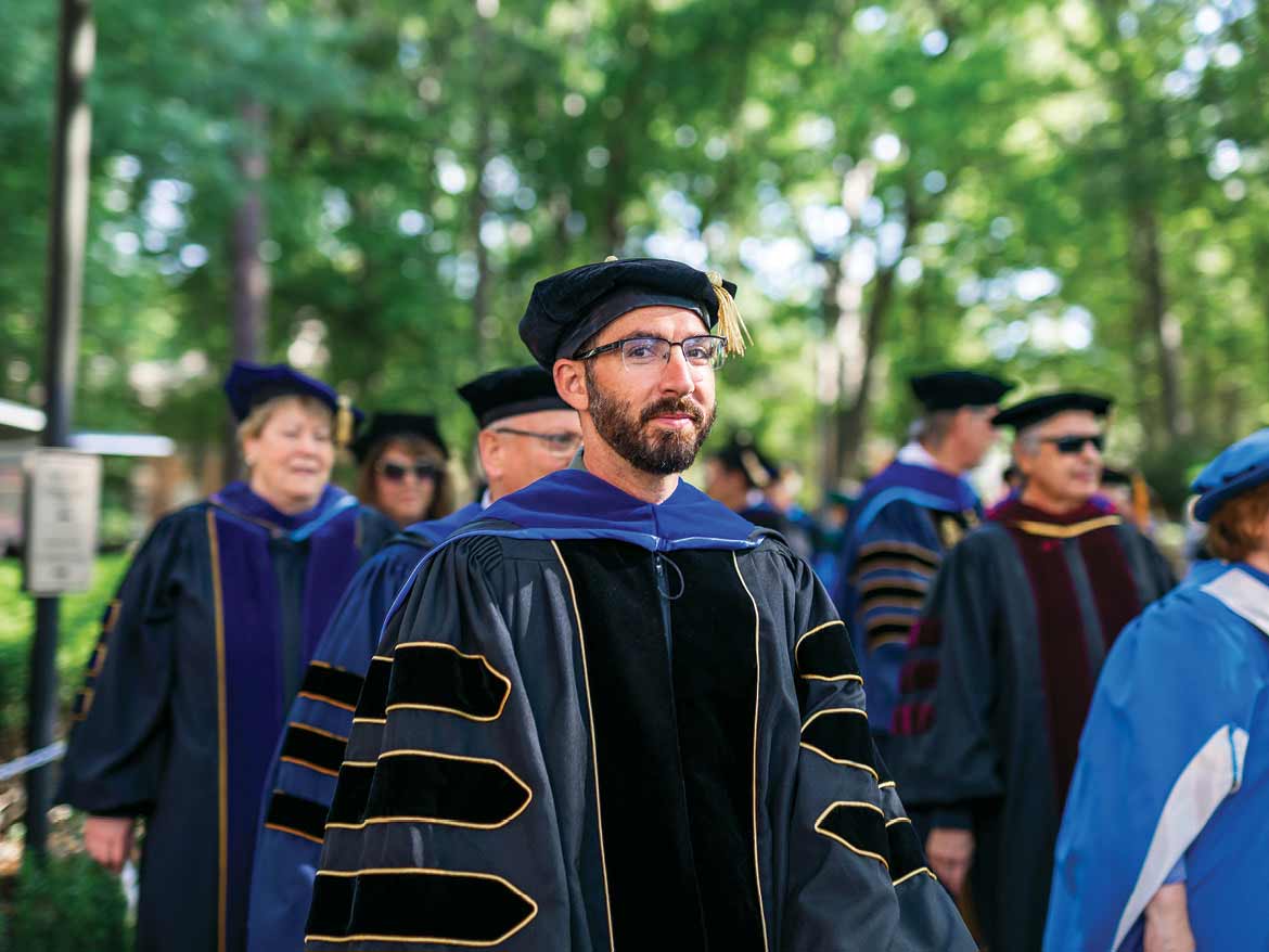 Professor Walton at Regent University Commencement 2023.